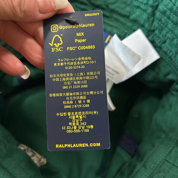 Polo Ralph Lauren Green Bear Bucket Hat - Picture 5 of 7
